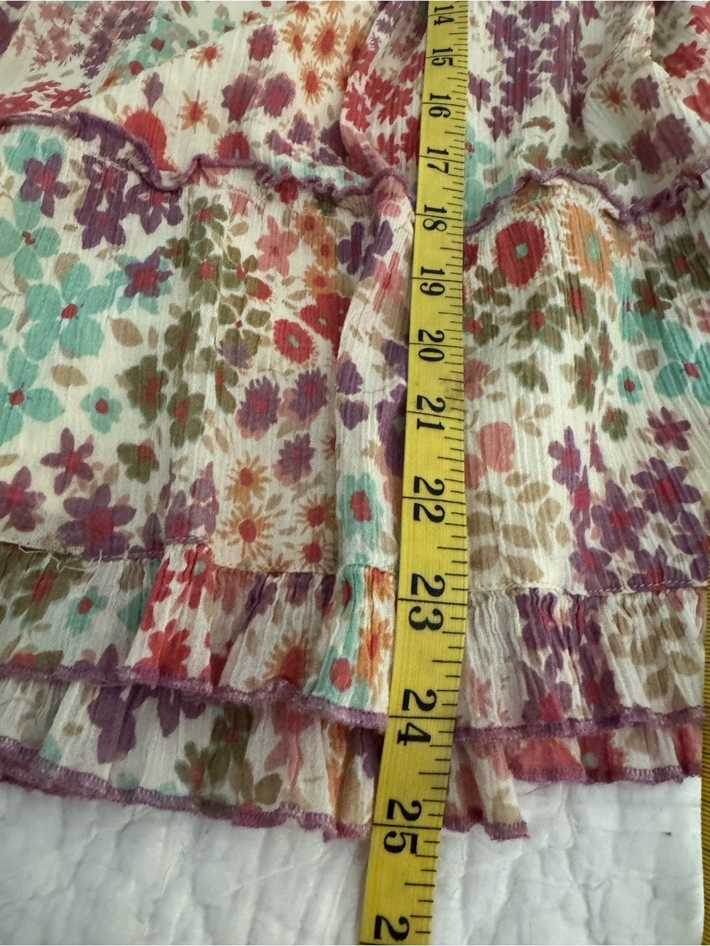 ️☀️ Anthropologie Fei floral skirt Cotton,lined elastic waist size Small - Picture 6 of 8